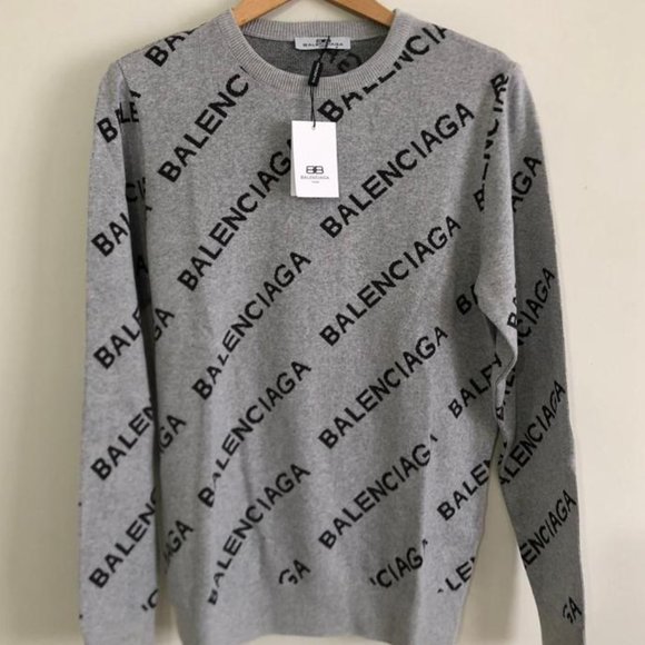 Men's crew neck jacquard casual sweater
